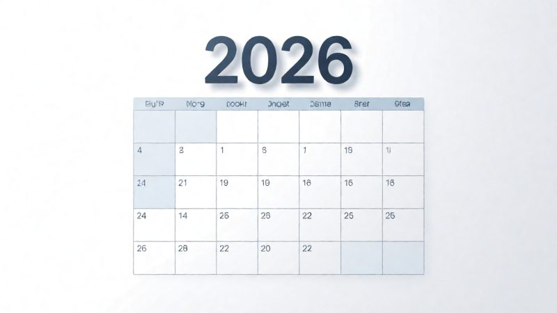 日历2026 示意图